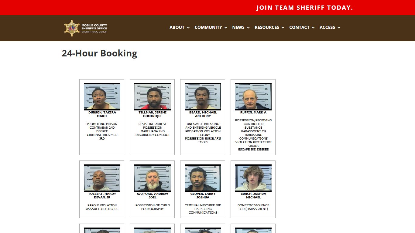 24-Hour Booking | Mobile County Sheriff's Office